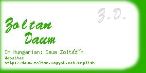 zoltan daum business card